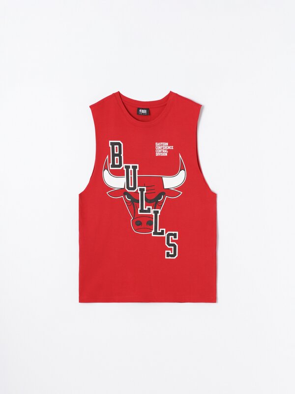 Camiseta maxiestampado Chicago Bulls NBA sen mangas