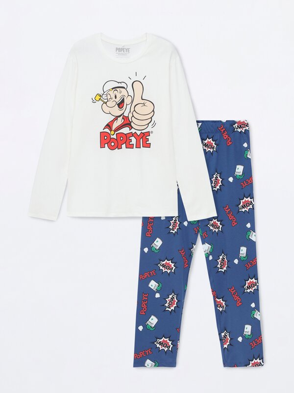 Popeye print pyjamas