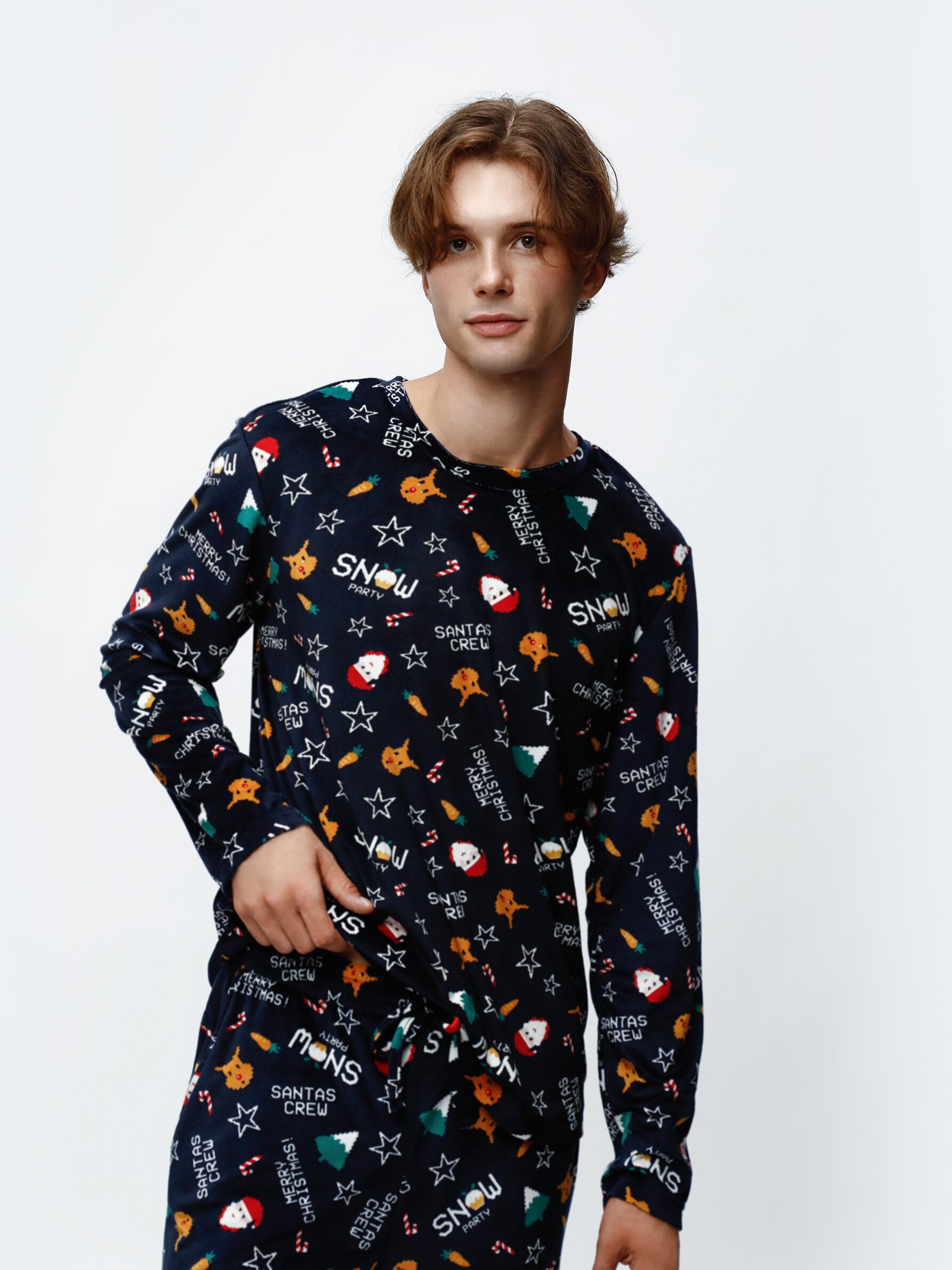 Men Velvet family pyjamas