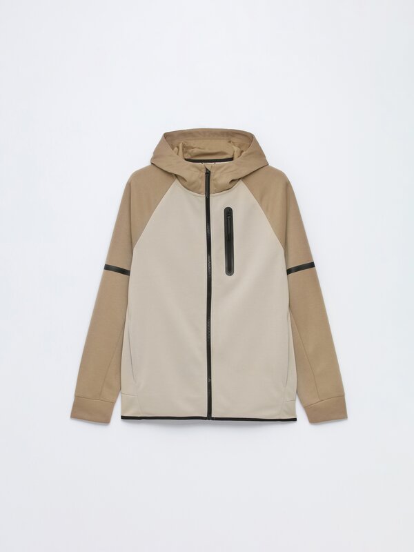 Colour block sports jacket