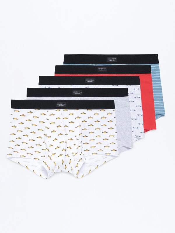 Pack of 5 contrast boxer briefs