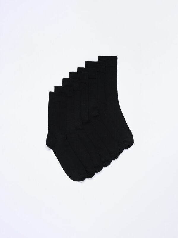 Pack of 7 pairs of basic long socks