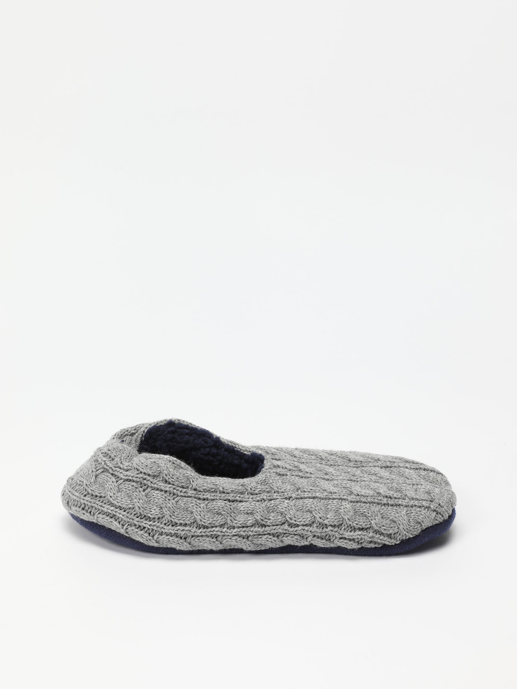 Men's Spencer Slippers with Sheepskin Lining in Navy Blue | Nuknuuk