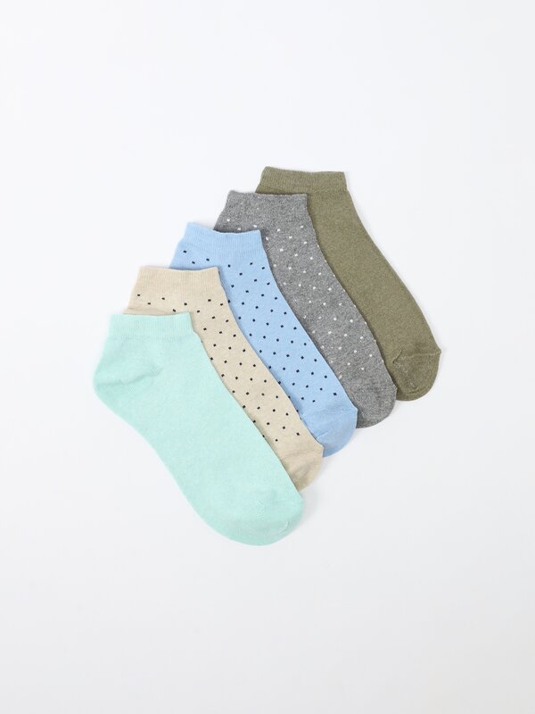 Pack of 5 combined ankle socks