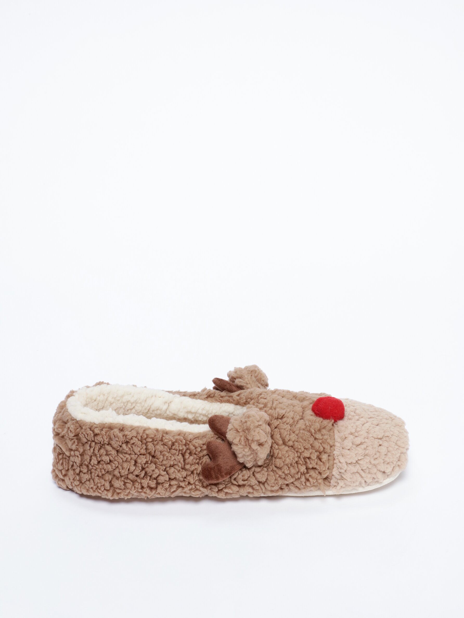 Mens store reindeer slippers