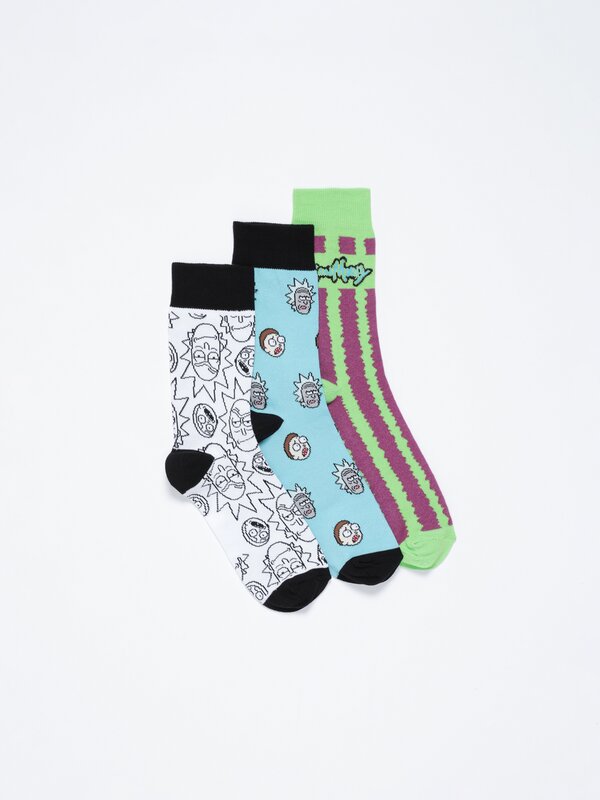 Pack of 3 pairs of Rick & Morty ™ & © Cartoon Network socks