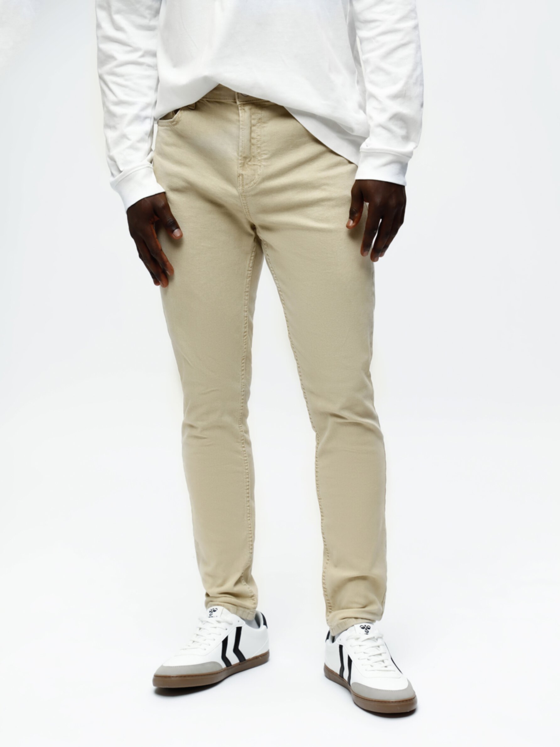 Jeans color beige discount hombre