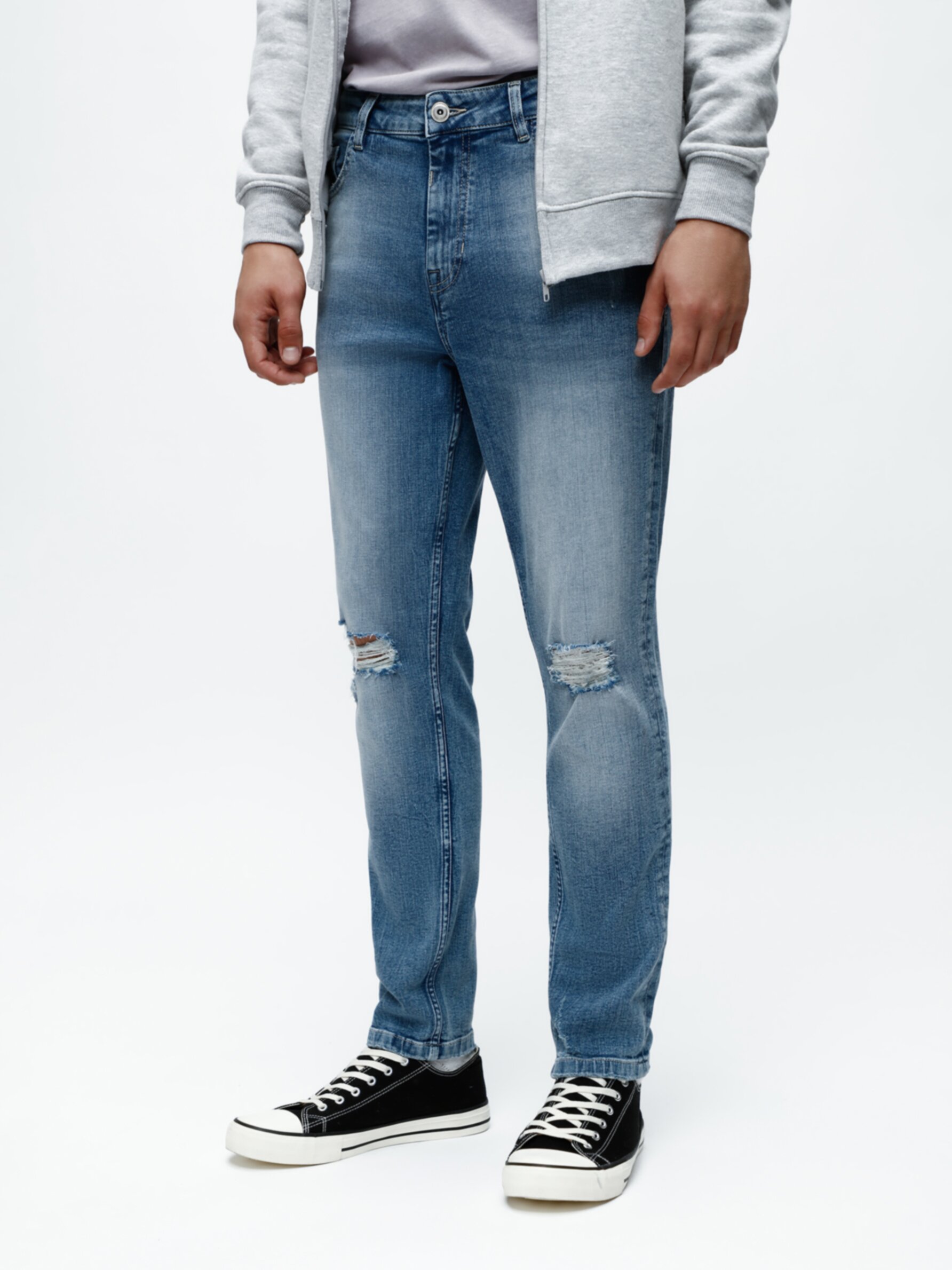 Jeans claros rotos online hombre