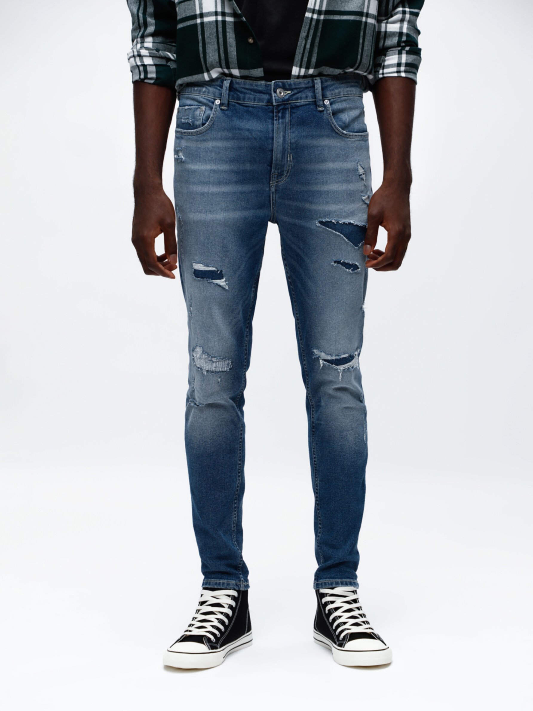 Ripped skinny hot sale jeans for boys