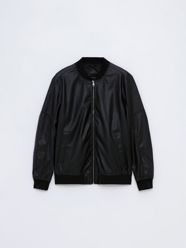 Faux leather bomber jacket - Jackets - CLOTHING - Man - | Lefties UAE ...