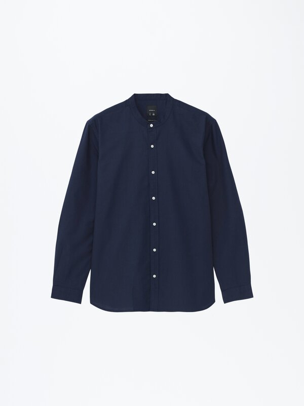 Mandarin collar Oxford shirt