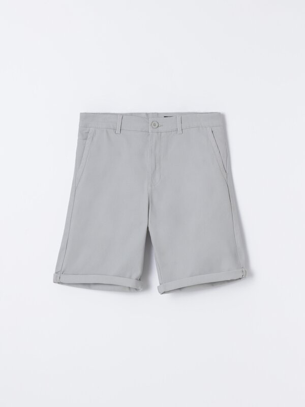 Slim fit chino Bermuda shorts