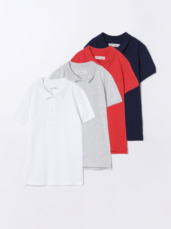 4-Pack of basic polo shirts