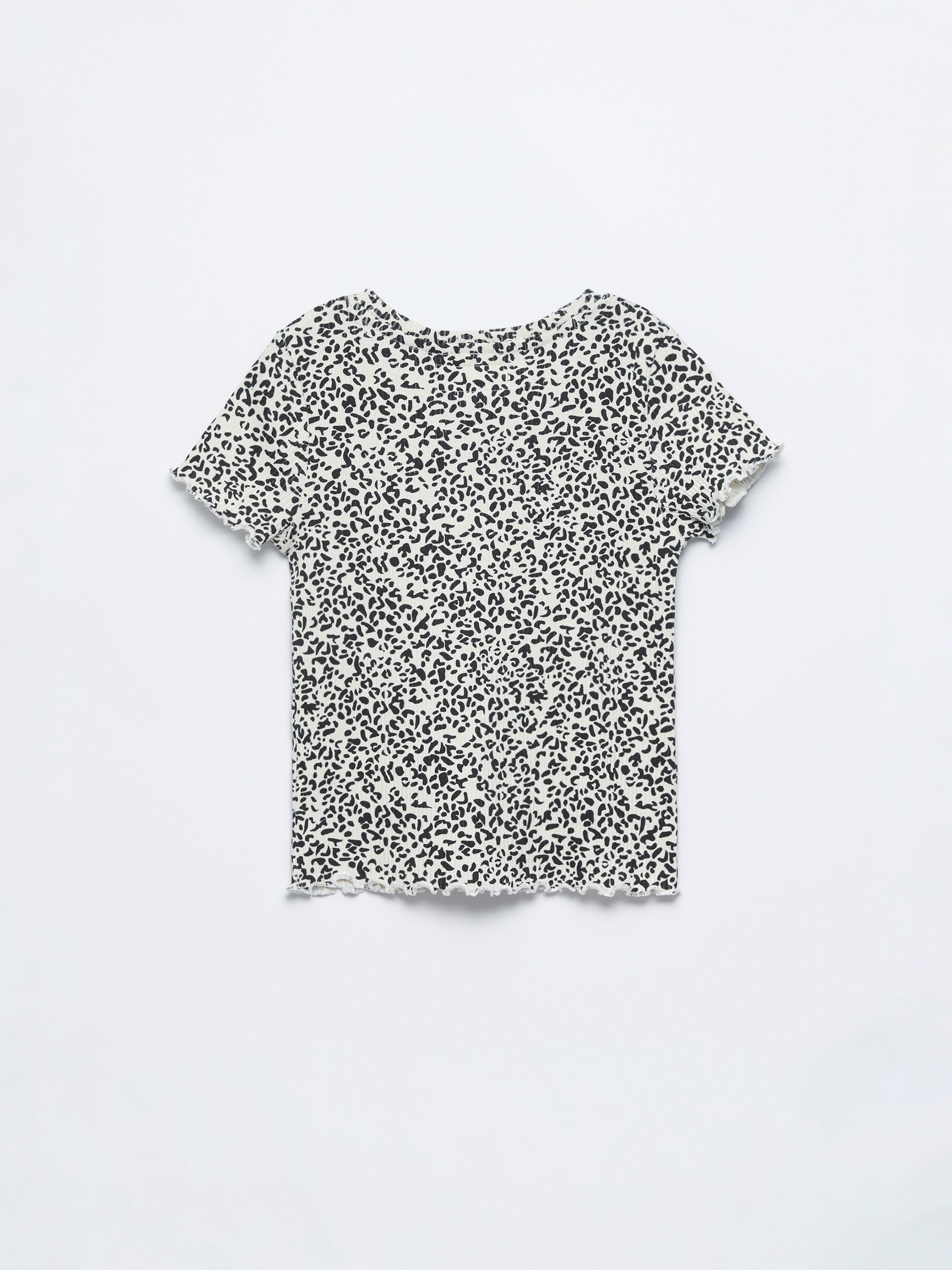 Camiseta estampada de canalé