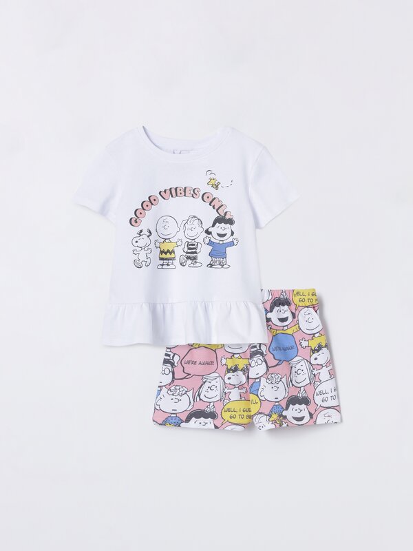 Snoopy Peanuts™ print short pyjamas