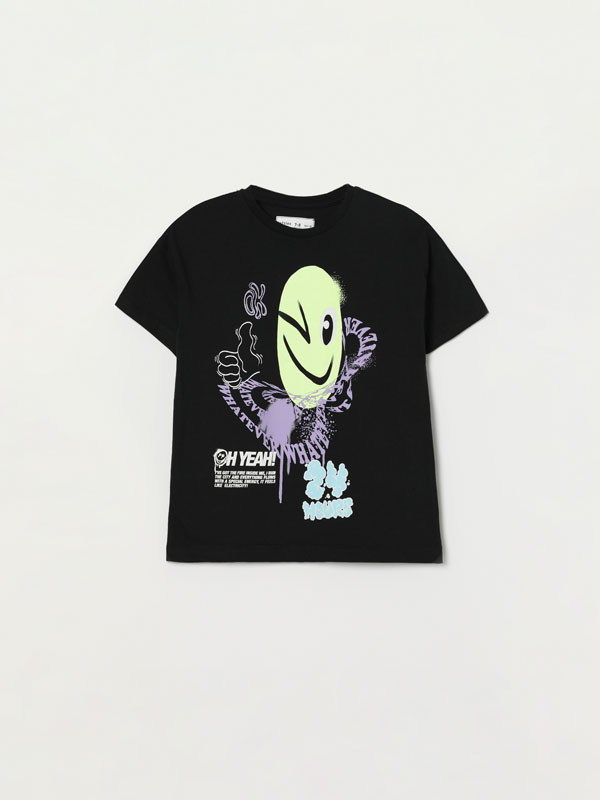 Maxi-print short sleeve T-shirt