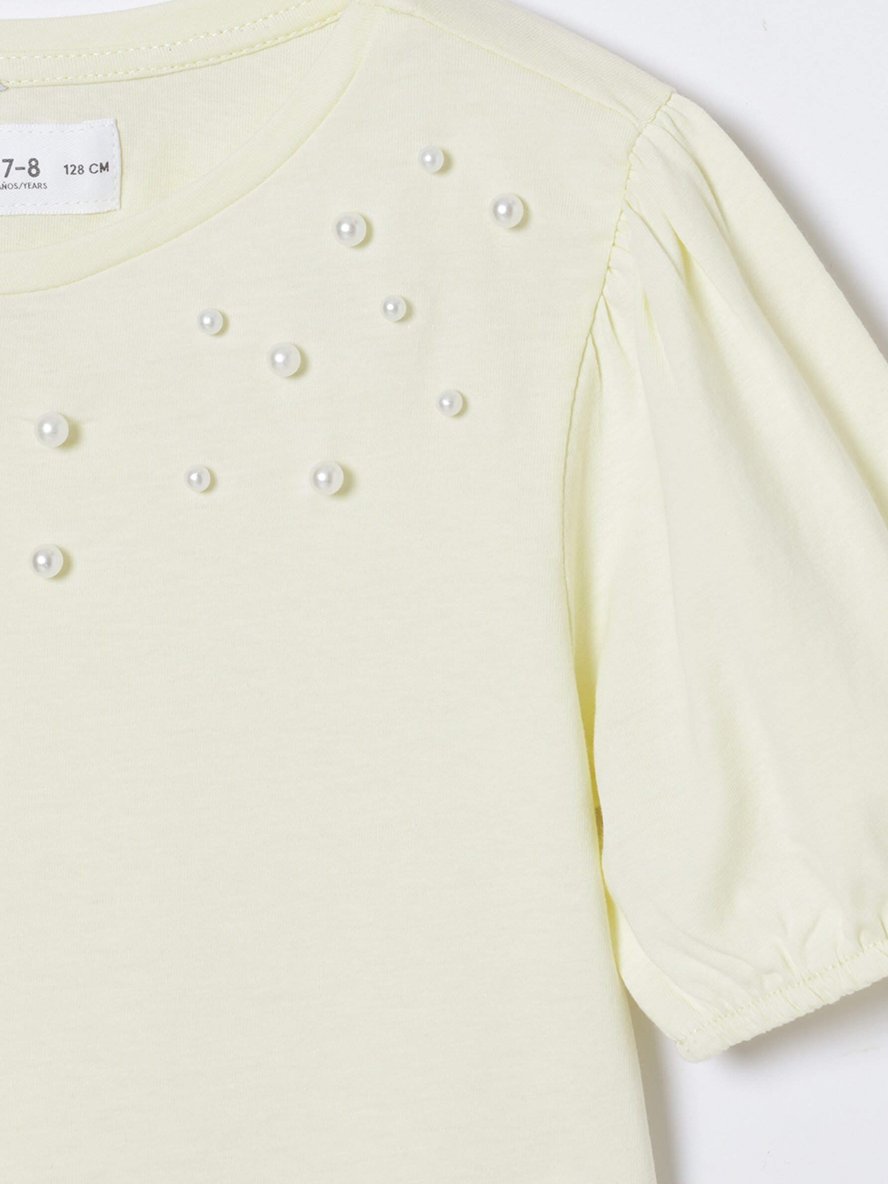 Pearl Embellished Yellow Shirt