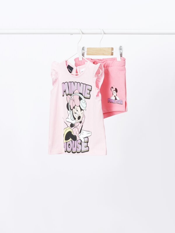 Minnie Mouse ©Disney shorts and ruffled T-shirt set