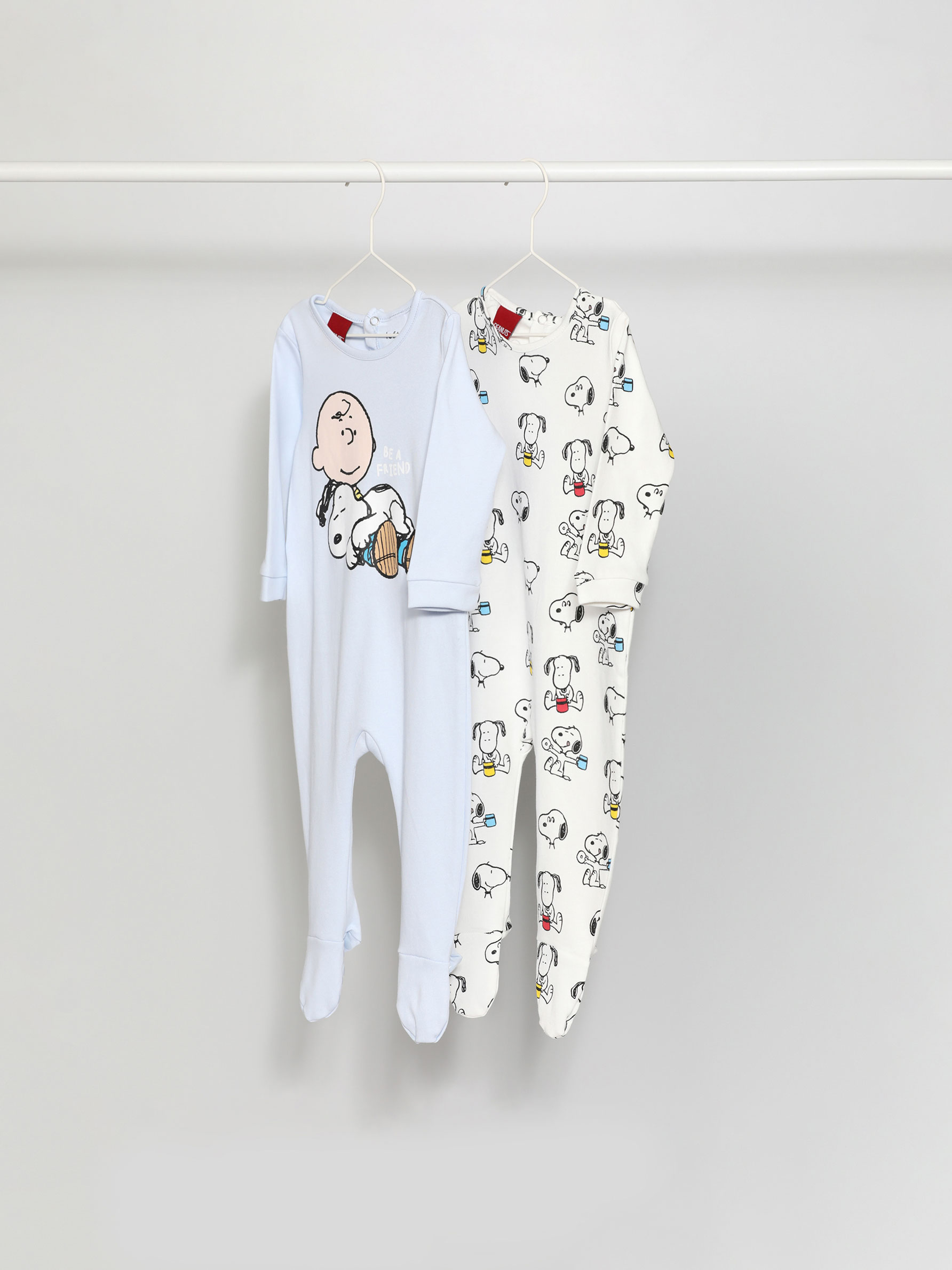 Pack of 2 sleepsuits with a Snoopy Peanuts print Pyjamas