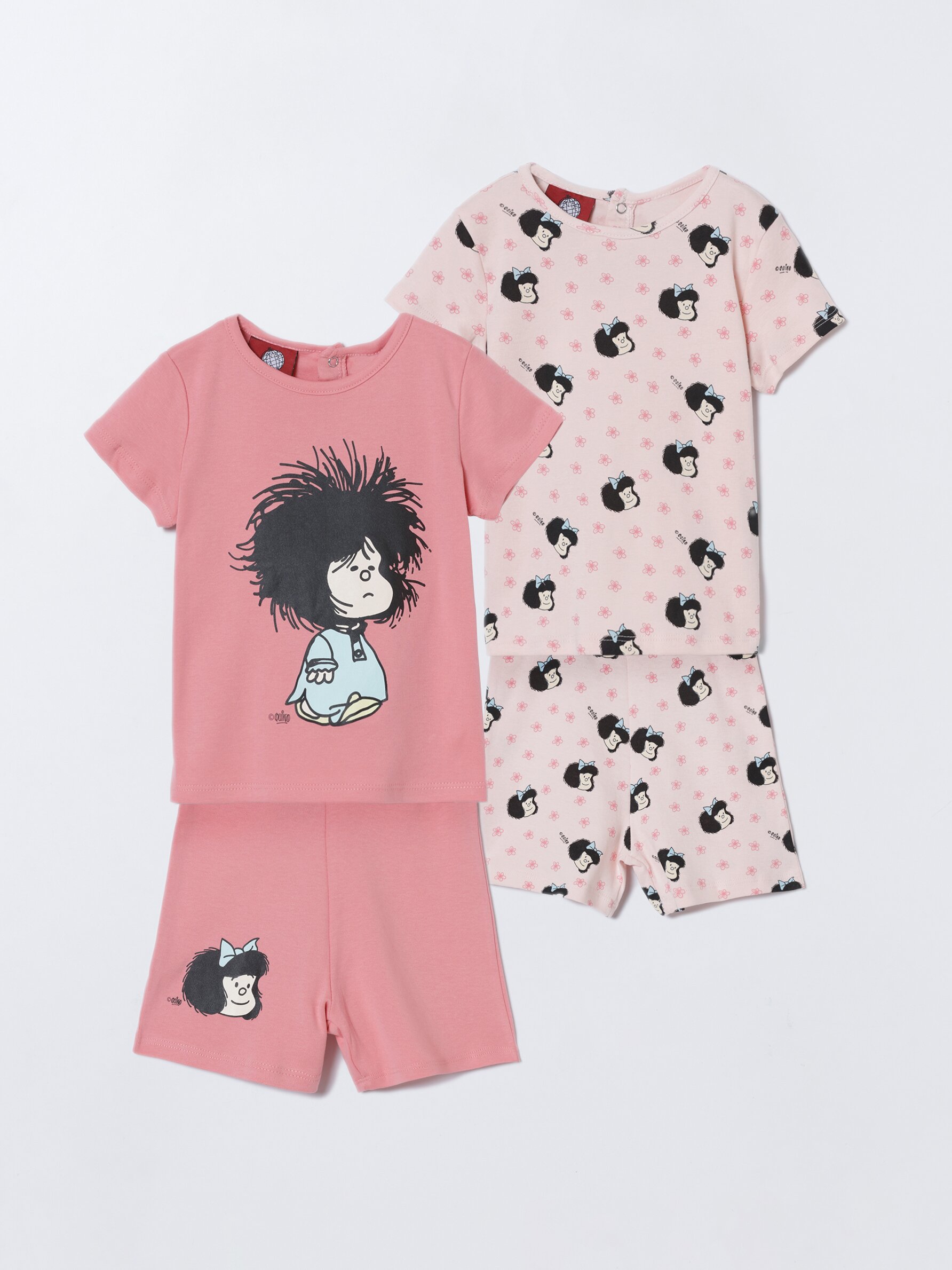 Pack of 2 pyjama 2 piece sets with Mafalda prints