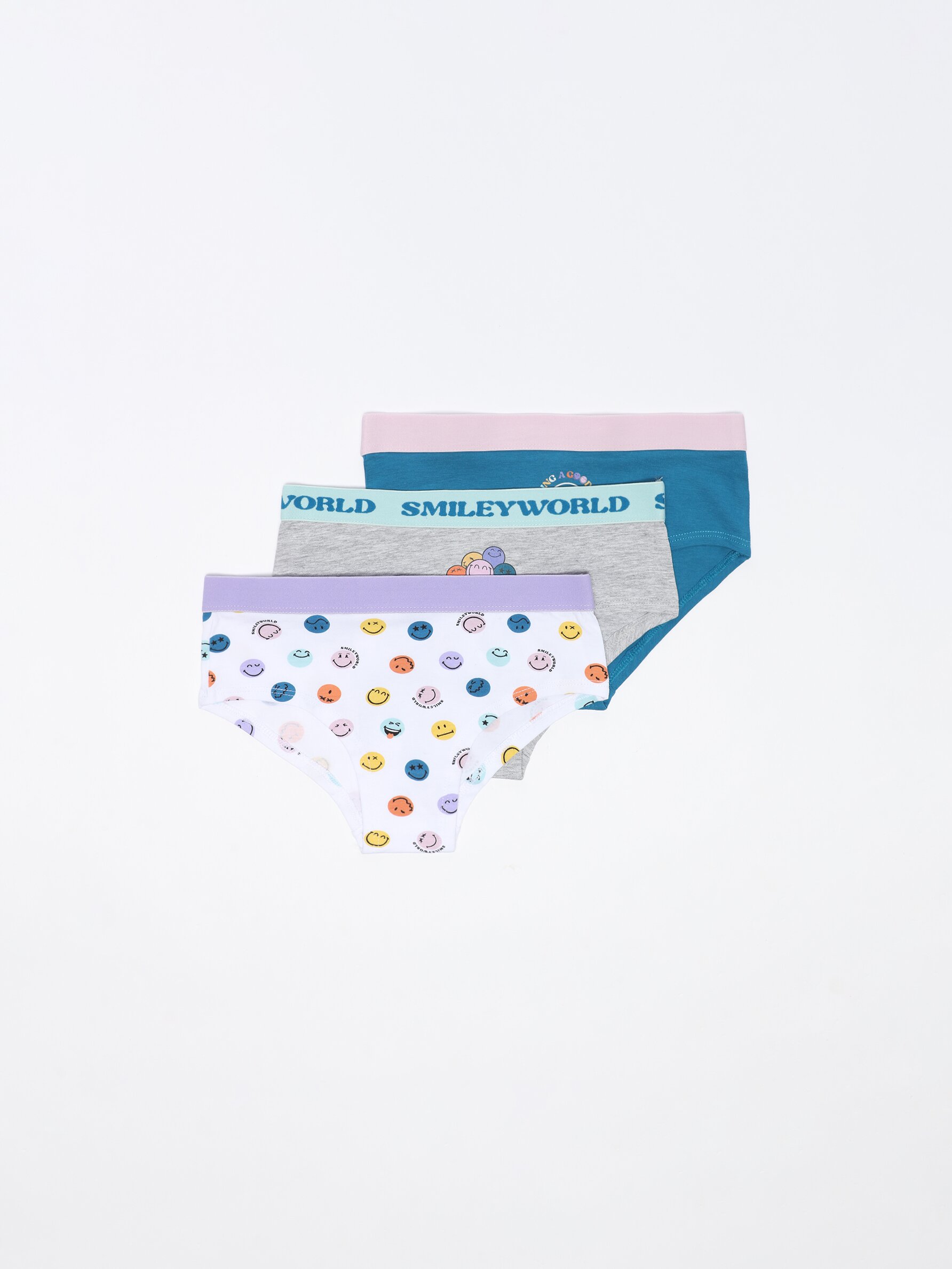 Pack of 3 SMILEY print briefs Underwear CLOTHING Girl