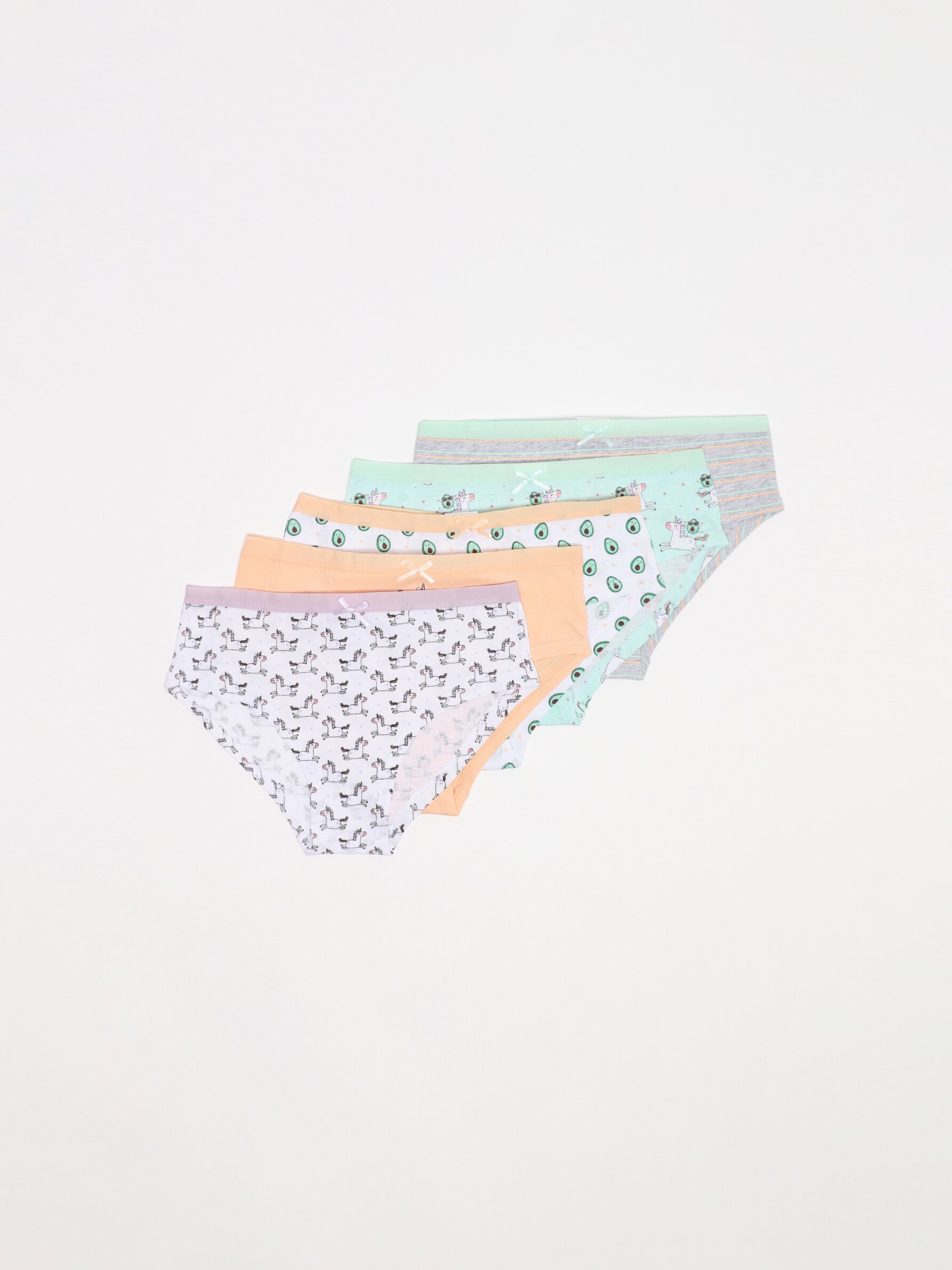 Pack of 5 printed hipster briefs - Underwear - CLOTHING - Girl