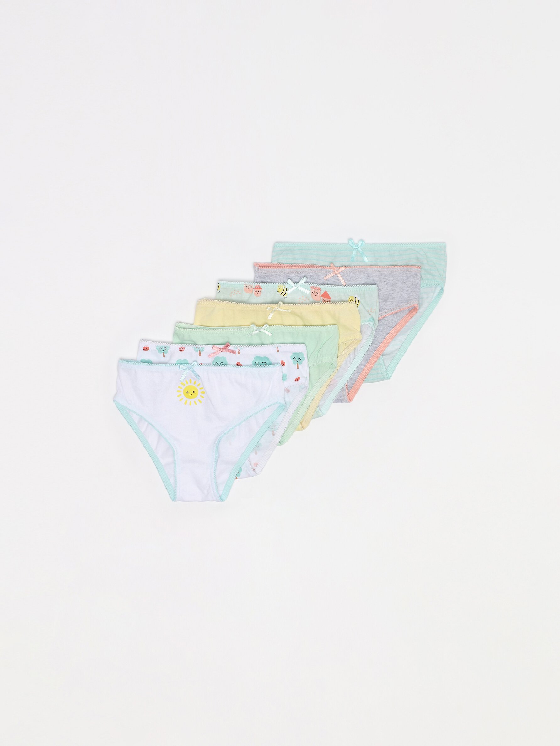 Pack of 7 pairs of printed classic briefs. - Underwear - CLOTHING - Baby  Girl - Kids 