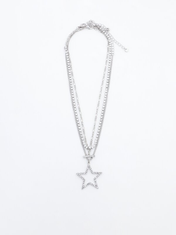Pack of 3 rhinestone necklaces