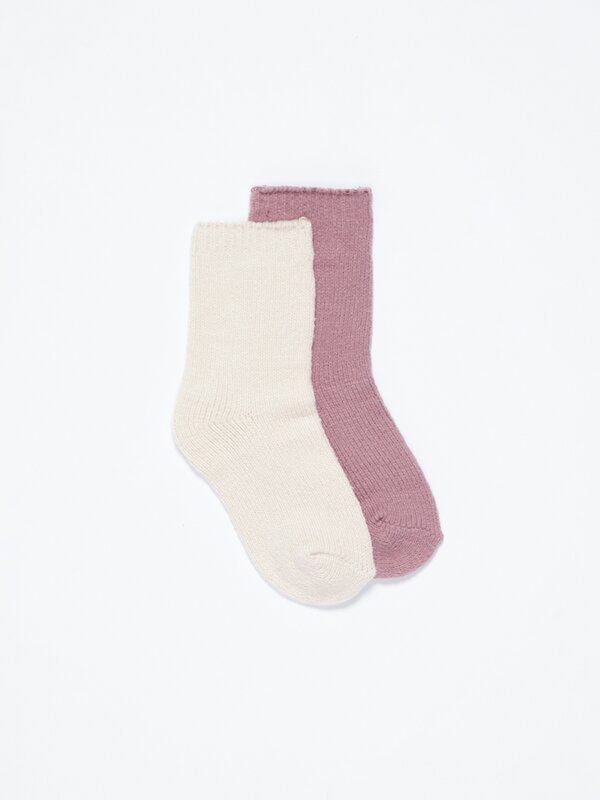 Pack of 2 pairs of long chenille socks