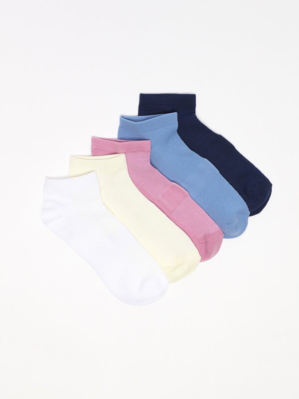 Pack of 5 pairs of microfibre sports socks