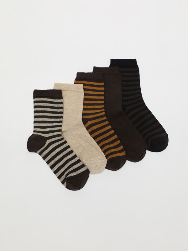 2 Pack Flowy Stripe - Calcetines Largos para Mujer