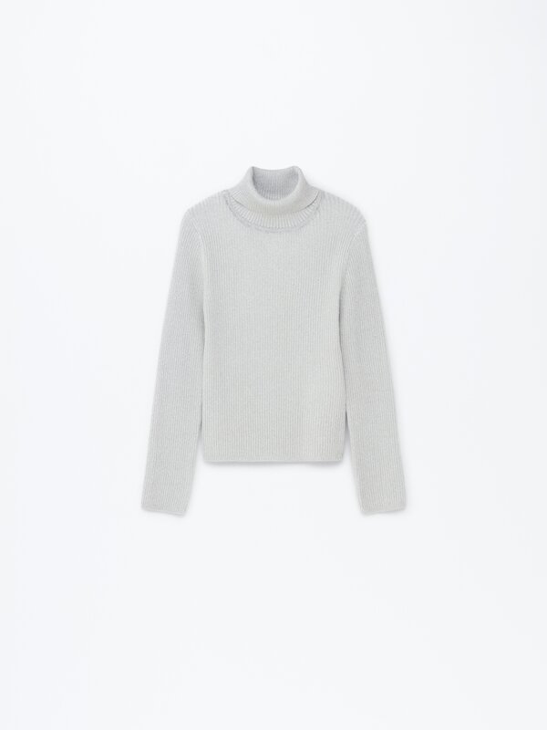 Shimmer turtleneck sweater