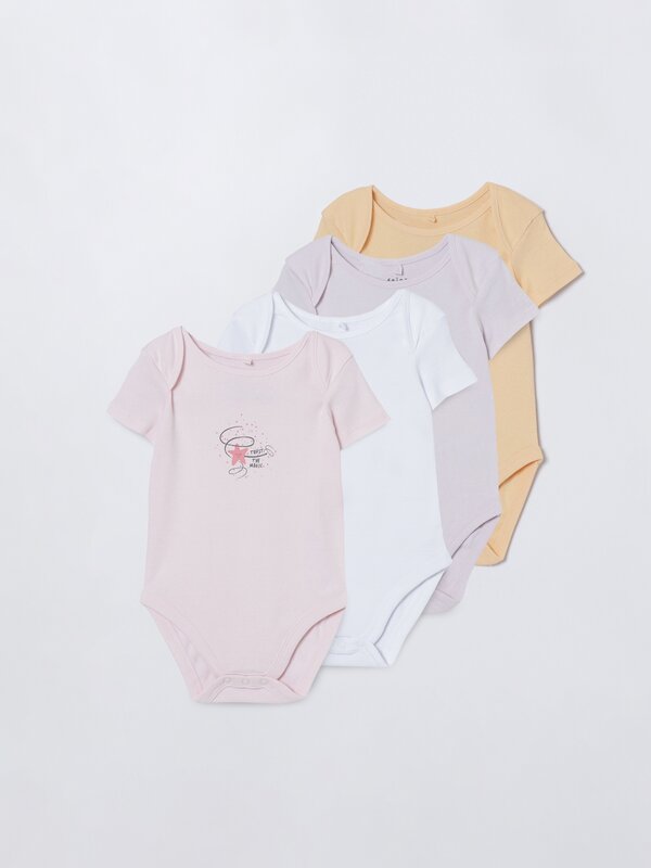 PACK OF 4 ASSORTED SHORT SLEEVE BODYSUITS