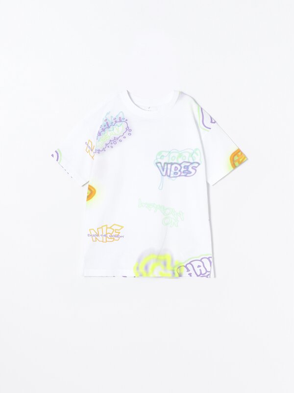 Neon print T-shirt