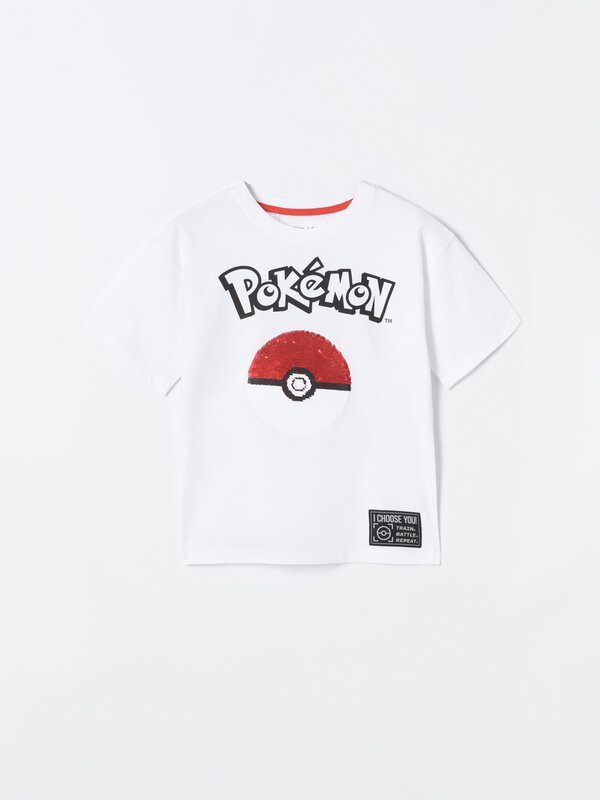 Sequinned Pokémon™ print T-shirt