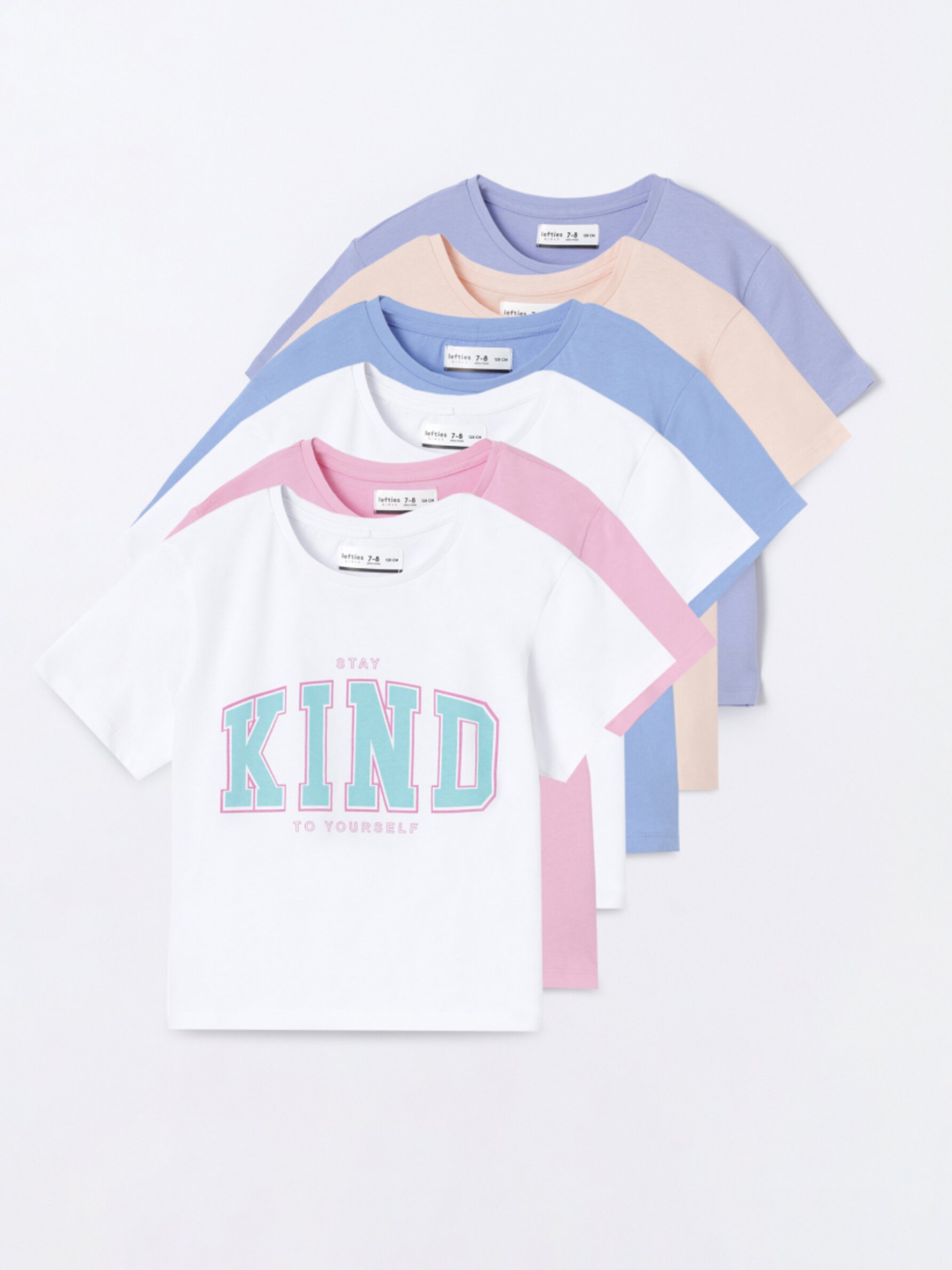 Pack de 6 camisetas de manga corta estampadas Camisetas ROPA