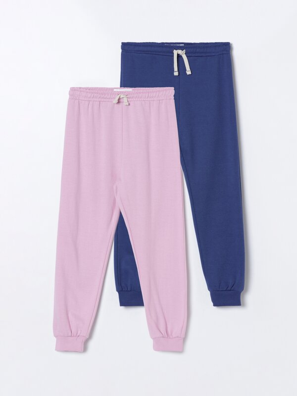 Pack de 2 pantalones de felpa básicos
