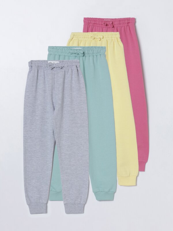 Pack de 4 pantalones de felpa básicos