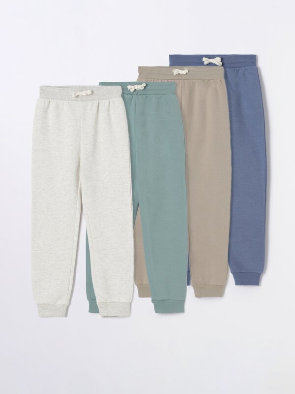 Pack of 4 basic plush trousers
