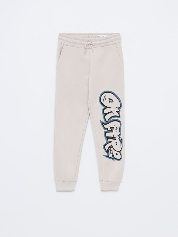 Printed tracksuit bottoms
