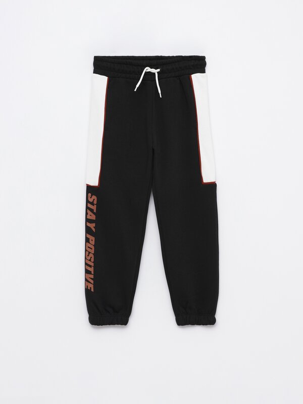 Tracksuit bottoms with side taping