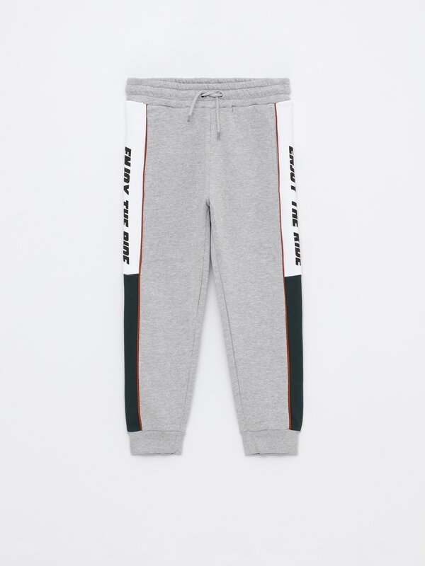 Tracksuit bottoms with side taping