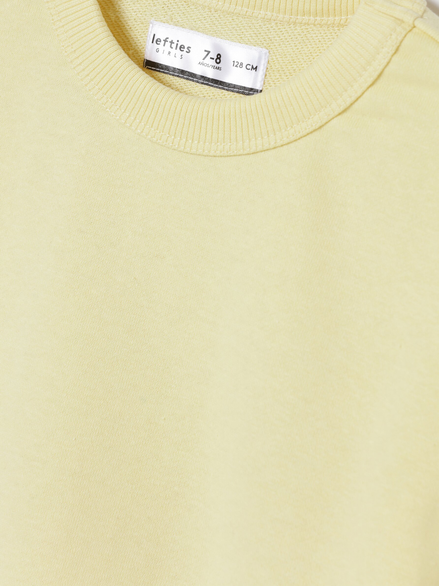Pale yellow clearance crew neck sweatshirt