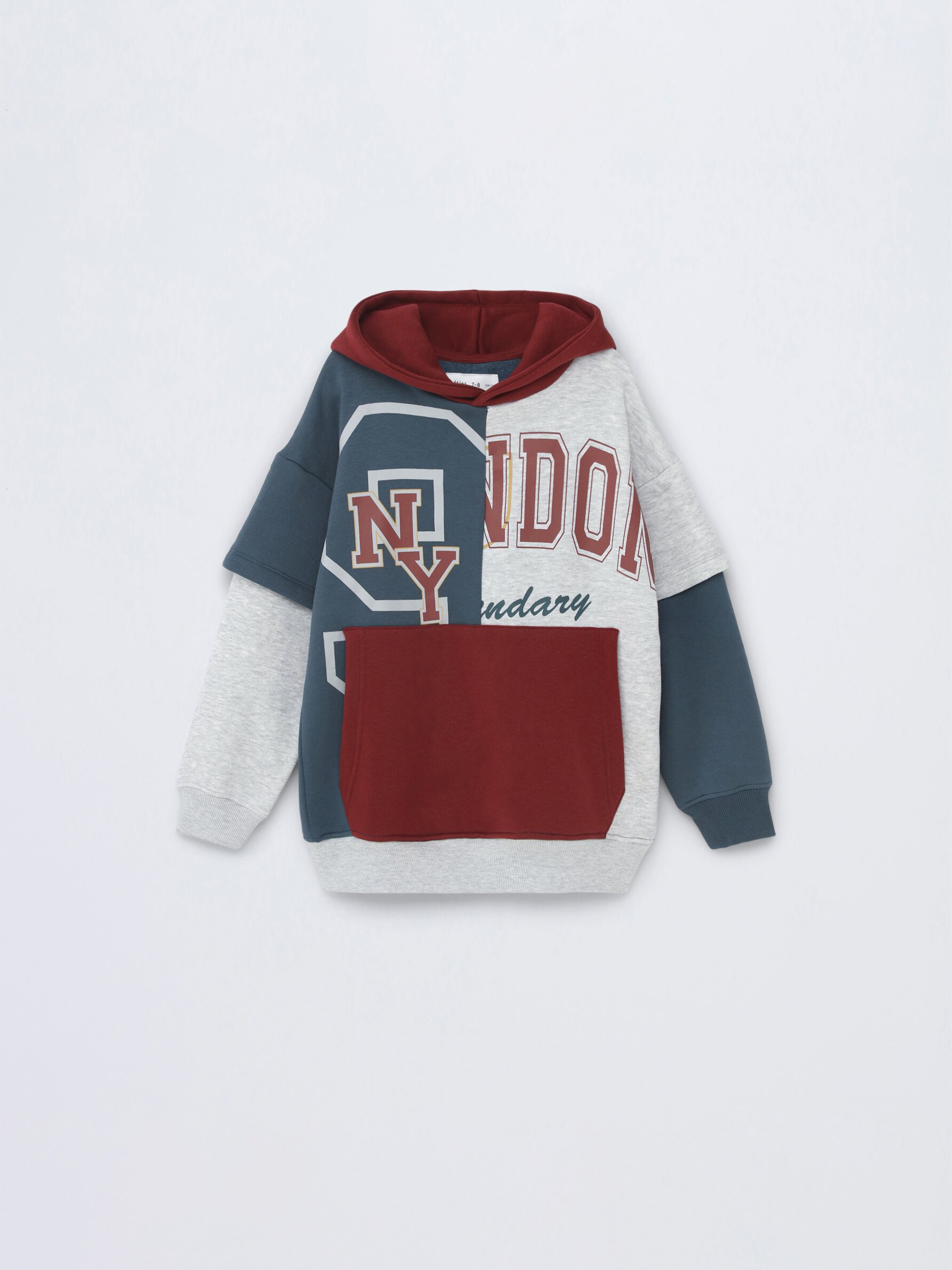 Sudadera texto varsity