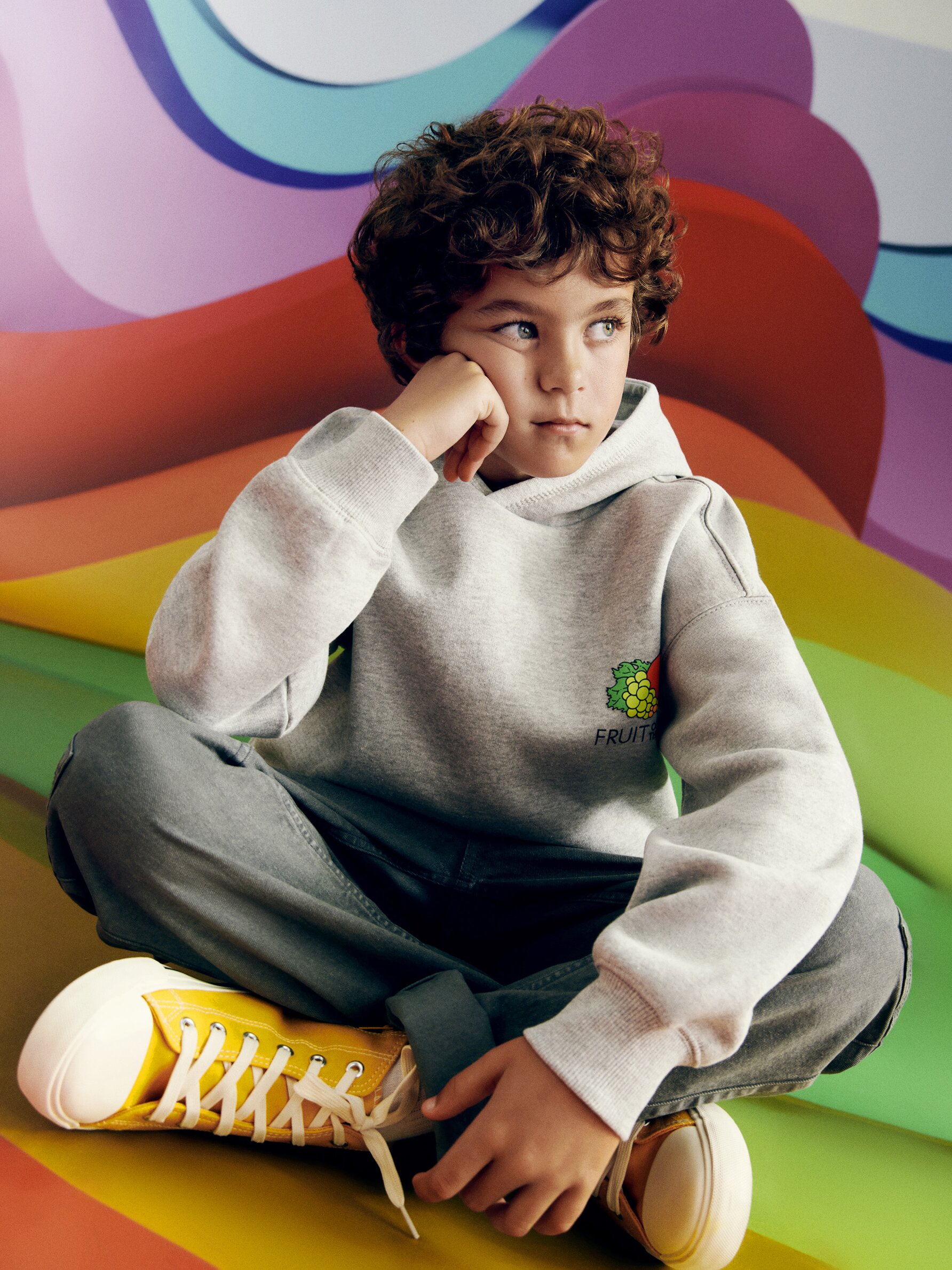 Fruit of the loom hoodie kids on sale