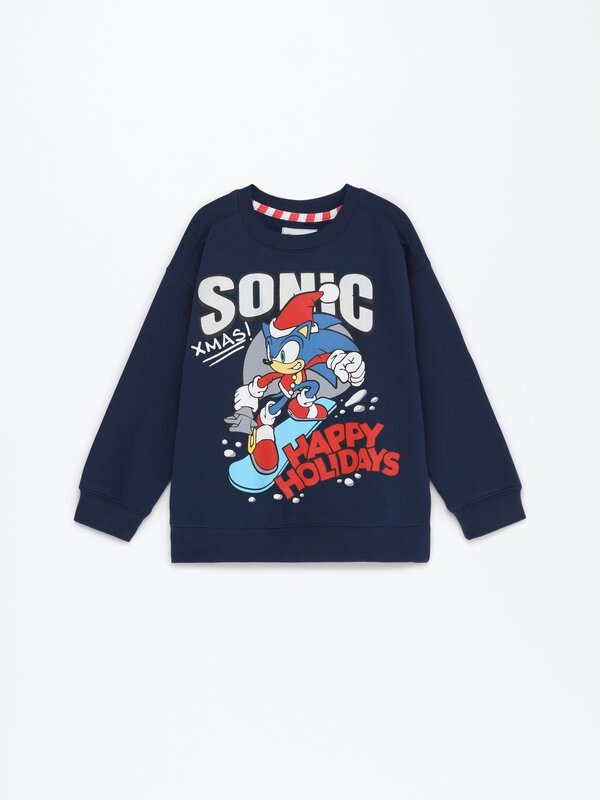 Yılbaşı temalı Sonic™ | Sega baskılı sweatshirt