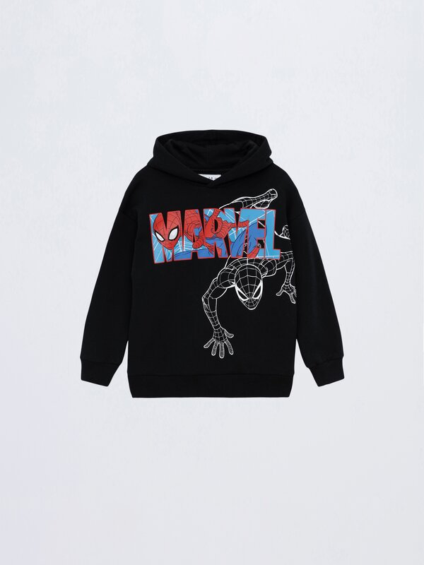Spiderman ©Marvel desenli kapüşonlu sweatshirt