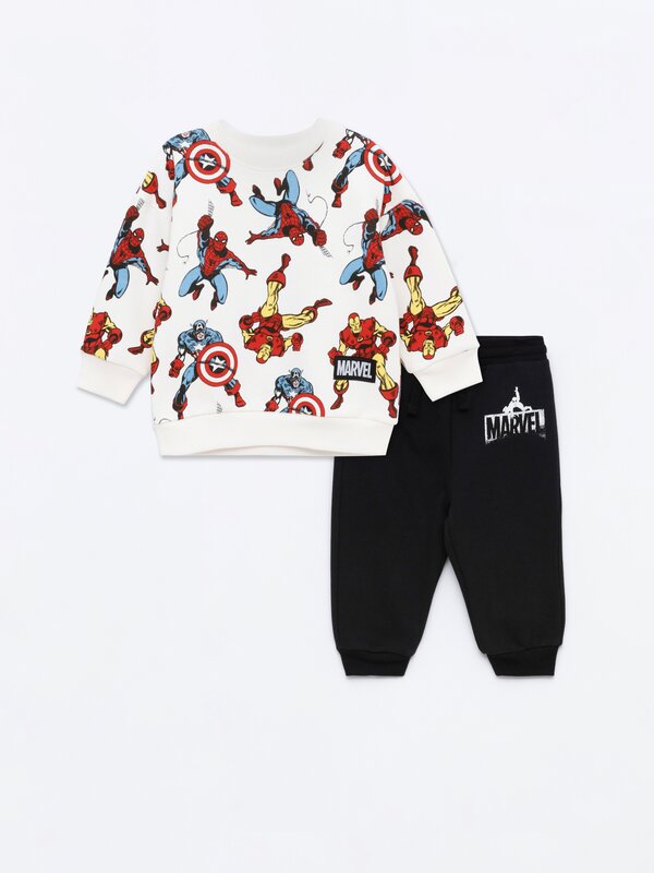 Conjunto sweatshirt e calças de felpa Super-heróis ©Marvel
