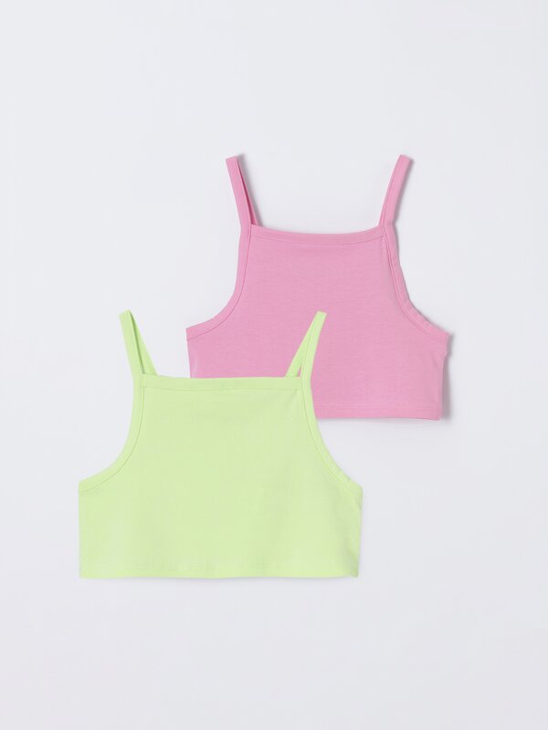 Pack of 2 basic strappy tops
