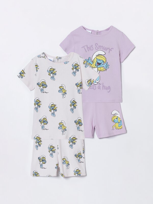 Pack of 2 The Smurfs IMPS print pyjama sets